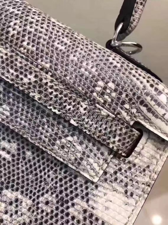 에르메스 켈리백25 히말라야 은장 리자드 가죽